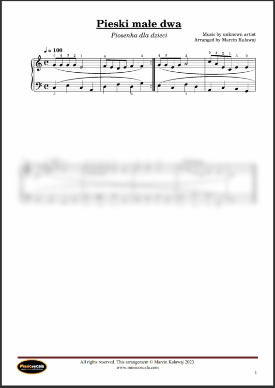 Pieski małe dwa nuty pdf