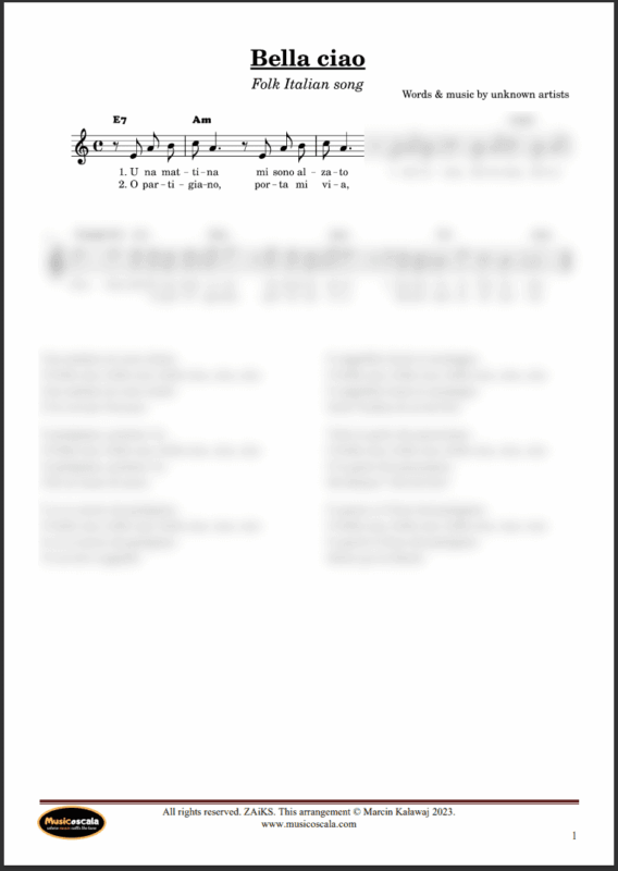 Bella ciao nuty pdf