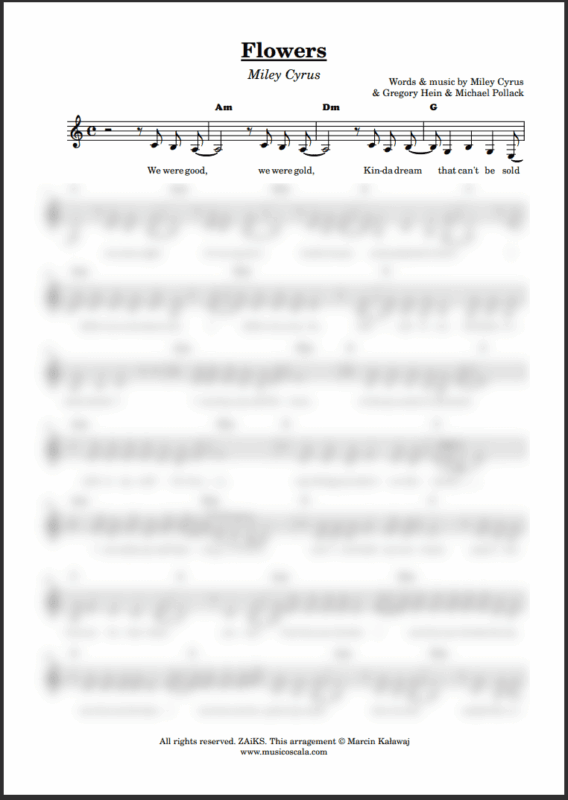 Flowers sheet music pdf