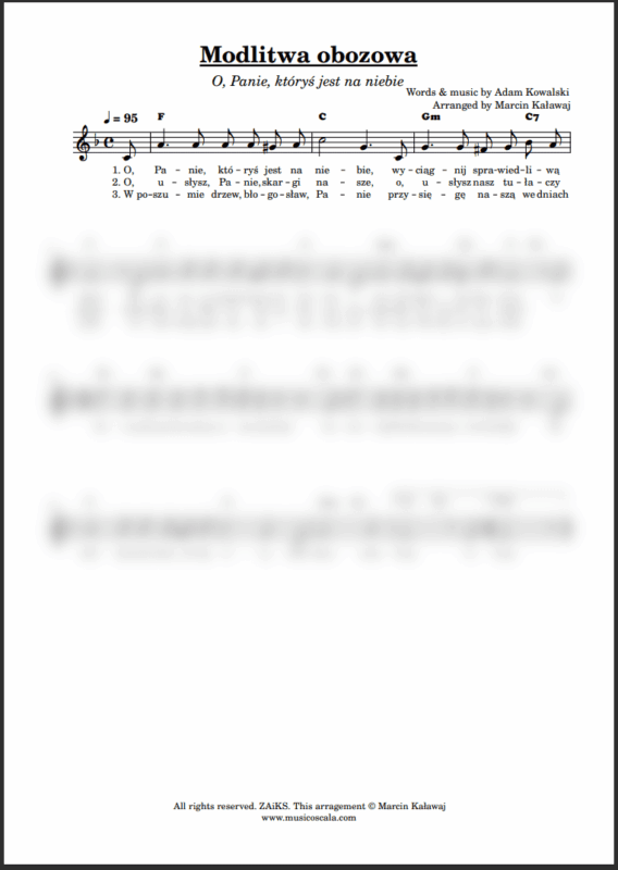 Modlitwa obozowa nuty pdf