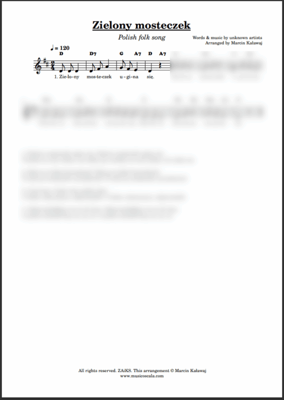Zielony mosteczek nuty pdf
