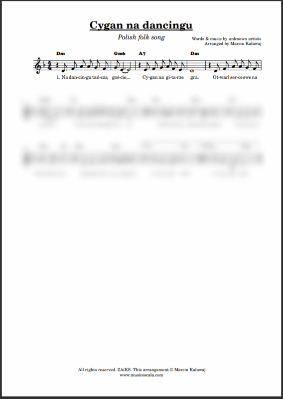 Cygan na dancingu nuty pdf
