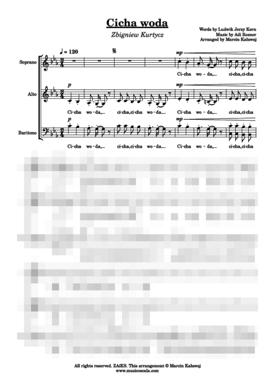 Cicha woda brzegi rwie nuty chór pdf